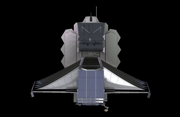 詹姆斯·韦伯太空望远镜(JWST或Webb)， 3d插图，这张照片的元素是由美国宇航局提供的图片下载