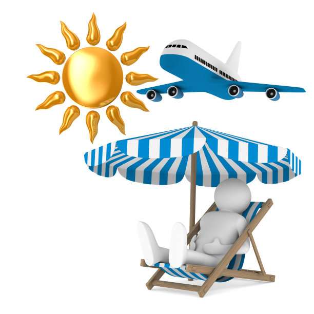 白色背景下的旅游。孤立的3 d演示图片下载