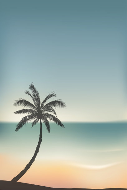 矢量热带岛屿景观图片下载