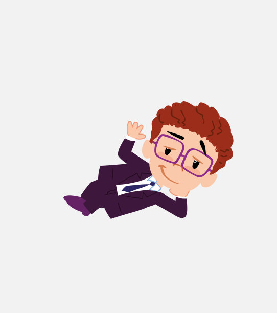 戴眼镜的商人撒谎，用梦幻般的表情迎接。图片下载