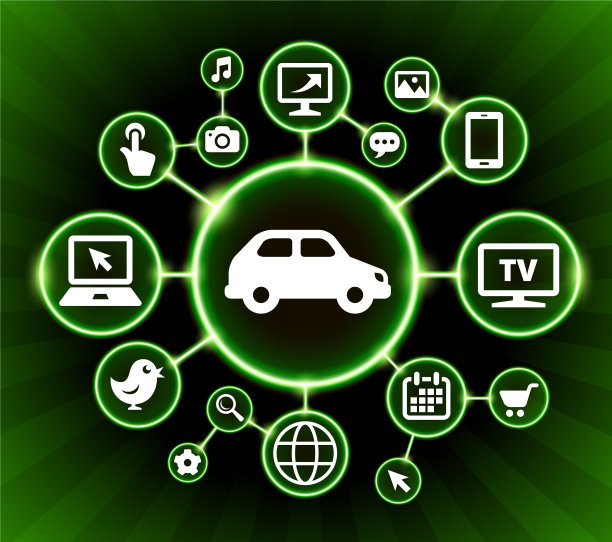 汽车互联网通信技术暗按钮背景图片下载