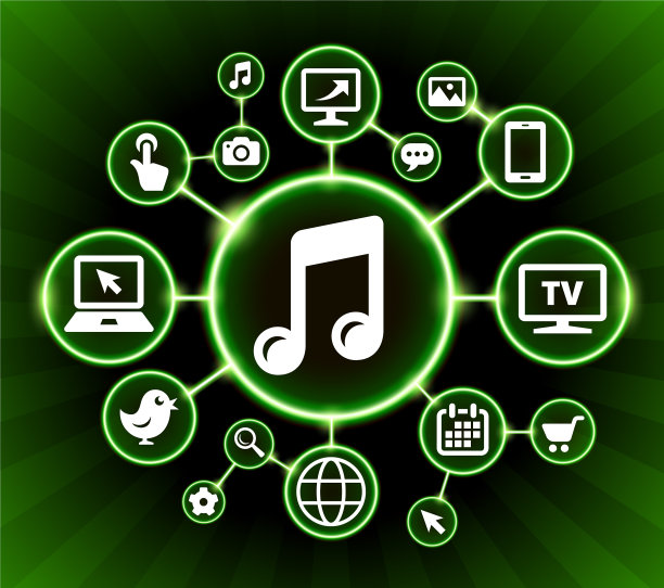 音乐网络传播技术暗按钮背景图片下载