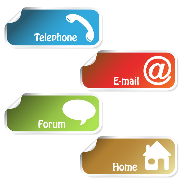 矢量横幅，网页按钮，菜单选项。导航-电话，电子邮件，主页，论坛图片下载