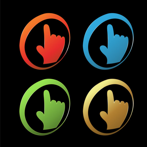 矢量按钮-光标的手，下载贴纸-标签上的白色背景。可用的一个链接，阅读更多，下一步，现在加入，订阅，注册，现在购买，下载或菜单选项，颜色贴纸图片下载