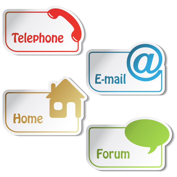 矢量横幅，符号为网络-电话，电子邮件，家，论坛图片下载