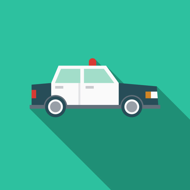 警车平面设计犯罪与惩罚图标图片下载