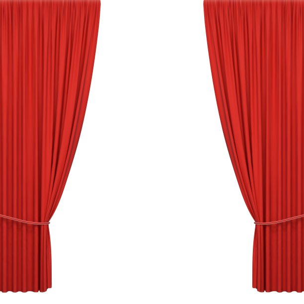 红色的窗帘阶段图片下载