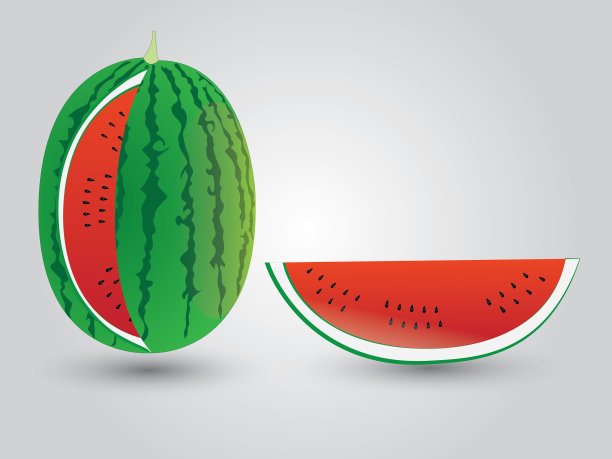 一个新鲜的切片西瓜，里面有饱满的水果图片下载
