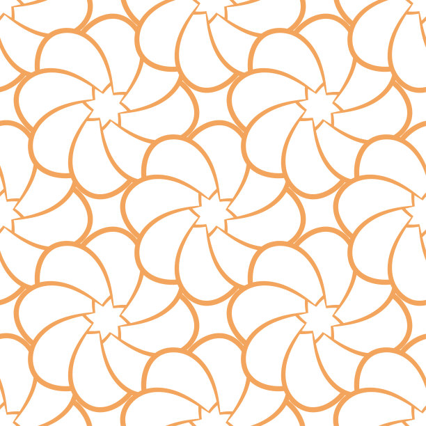 桔黄色花朵为无缝图案图片下载