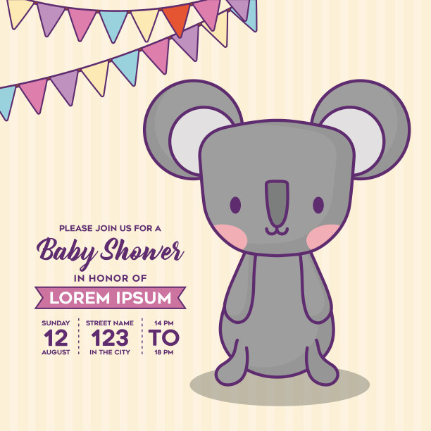 婴儿淋浴设计图片下载