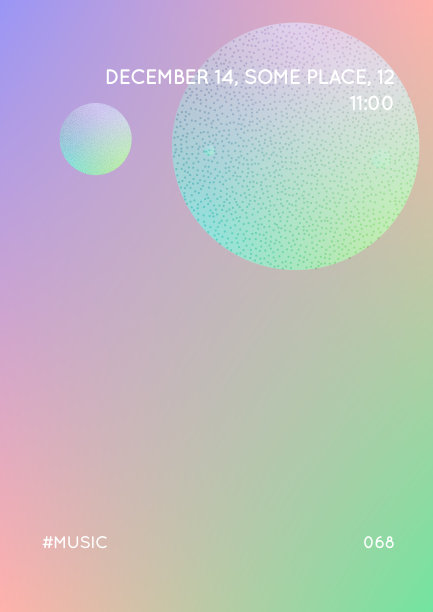 流体海报与圆形形状图片下载