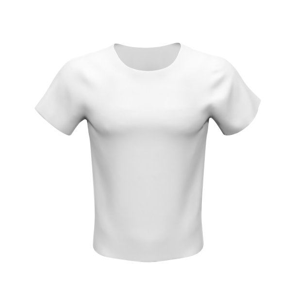白色基本男女皆宜的t恤模型图片下载