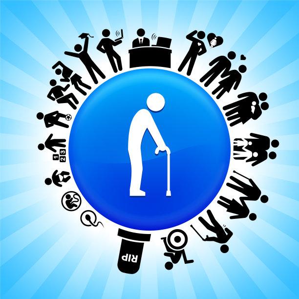 年长的男人拄着拐杖，人生阶段背景图片下载