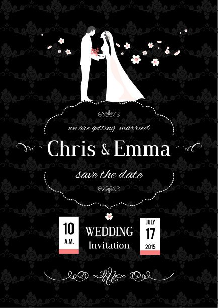 婚礼邀请卡图片下载