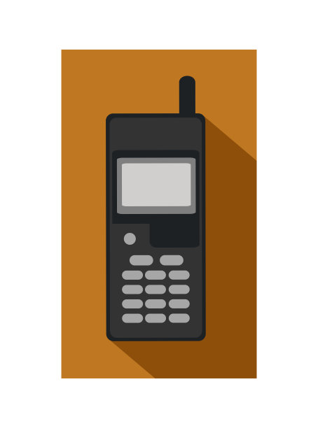 复古平板手机矢量图标图片下载