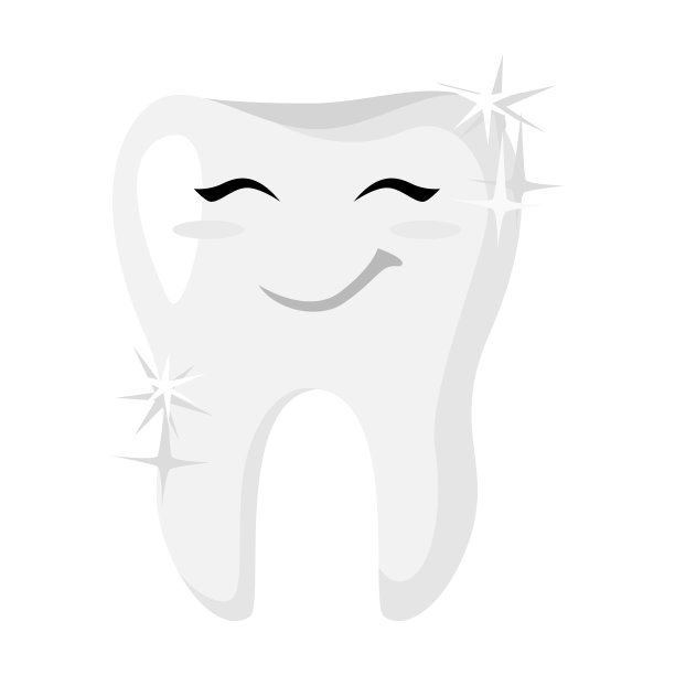 微笑的牙齿图标在单色风格孤立的白色背景。牙科保健符号股票矢量插图。图片下载