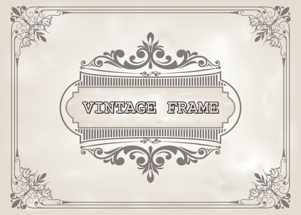 复古风格的装饰框架图片下载