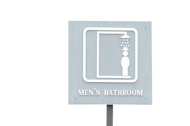 男性或男性浴室标志标签图片下载