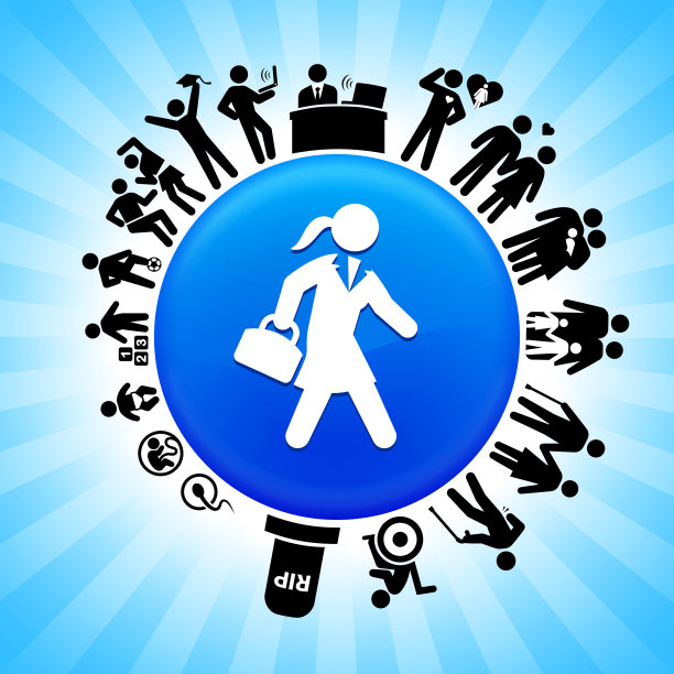 商业女性公文包生命周期阶段的生活背景图片下载