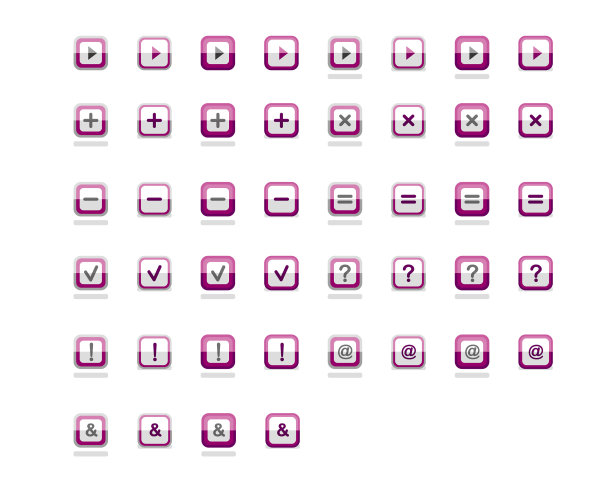 方形按钮图标在半折叠的形式。图片下载