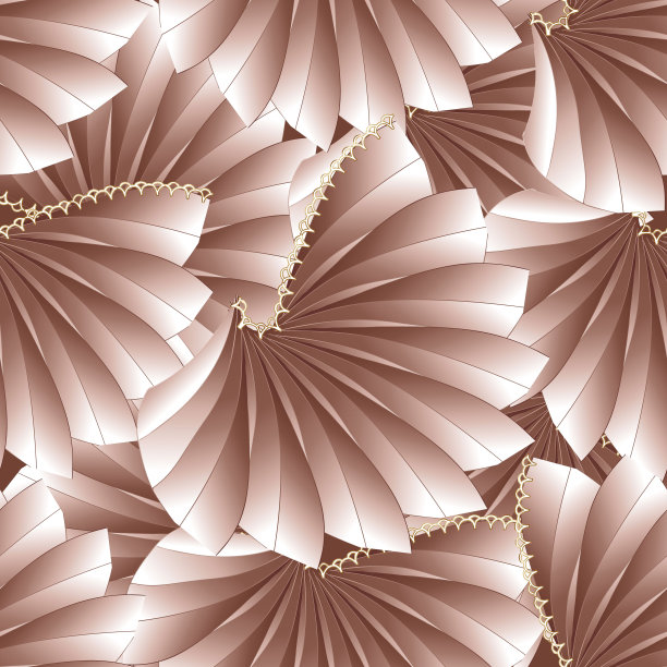 抽象几何花卉三维无缝图案。向量观赏图片下载