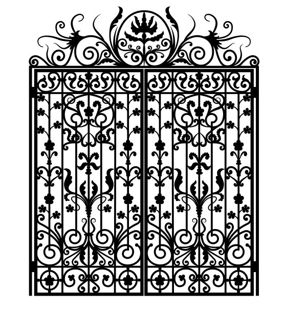 黑色金属门图片下载