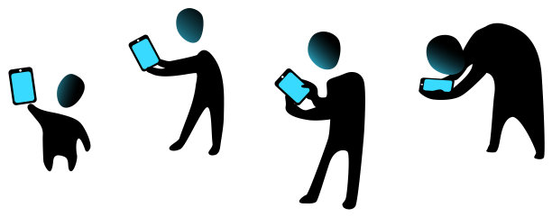 手机时代剪影符号图片下载