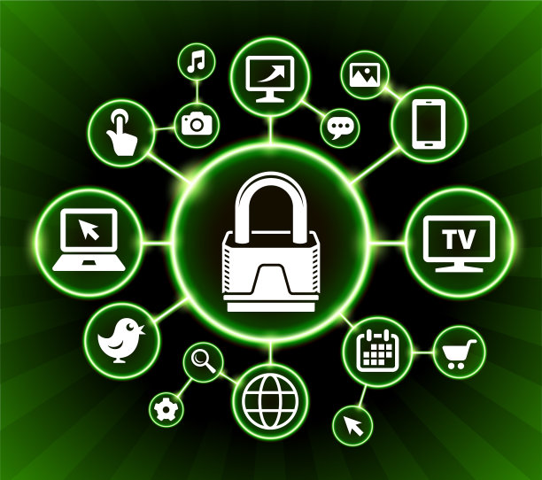 安全锁互联网通信技术暗按钮背景图片下载