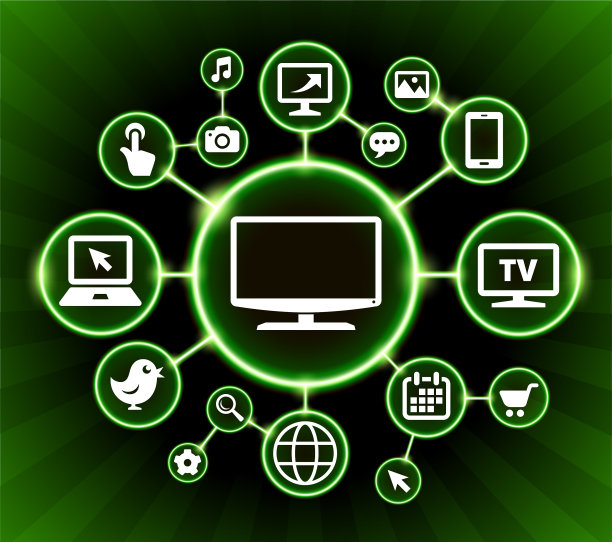 监控互联网通信技术暗按钮背景图片下载