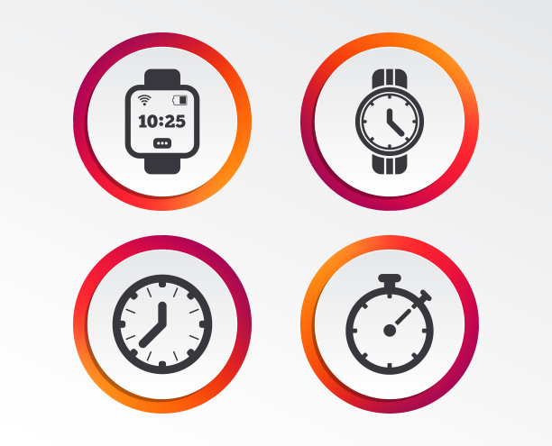 聪明的手表。机械时钟时间和计时器。图片下载