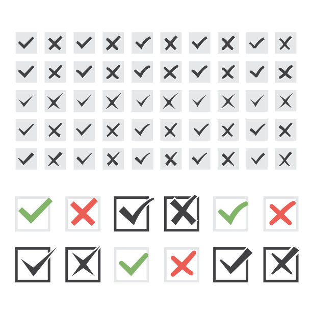一组25个不同的黑色向量蜱图片下载