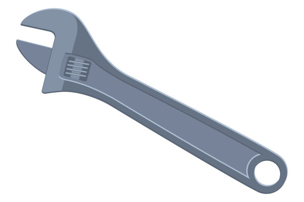 彩色卡通活动扳手图片下载