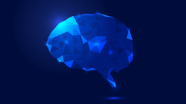 点线面连接构建抽象大脑科技背景图片下载