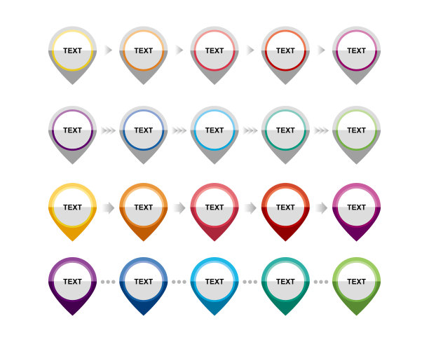 用于书写文本的波尔卡形图标。不同颜色的按钮图标用于书写。图片下载