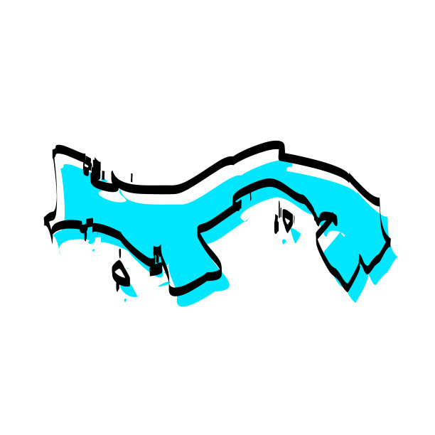 巴拿马地图手绘在白色背景上，设计新潮图片下载