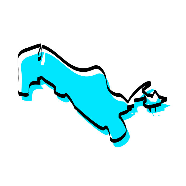 乌兹别克斯坦地图手绘在白色背景上，设计新潮图片下载