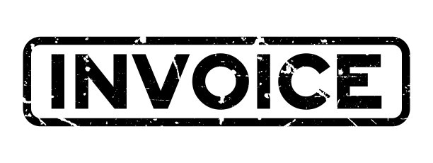 垃圾黑色发票字方形橡胶印章印章上的白色背景图片下载