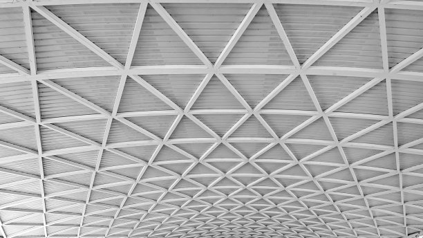 屋顶结构由钢制成图片下载