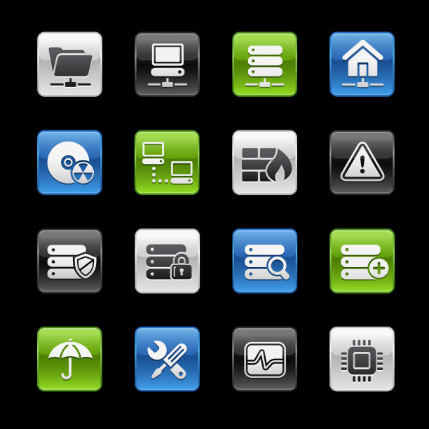 网络，服务器和托管图标// GelBox系列图片下载