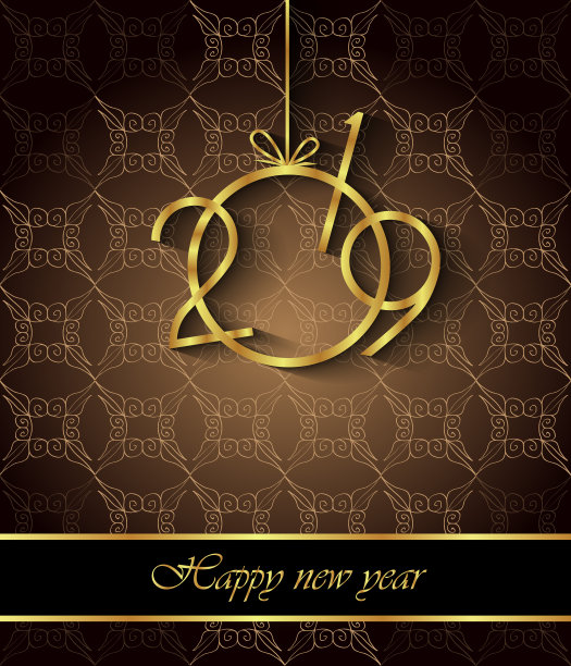2019新年快乐背景。图片下载