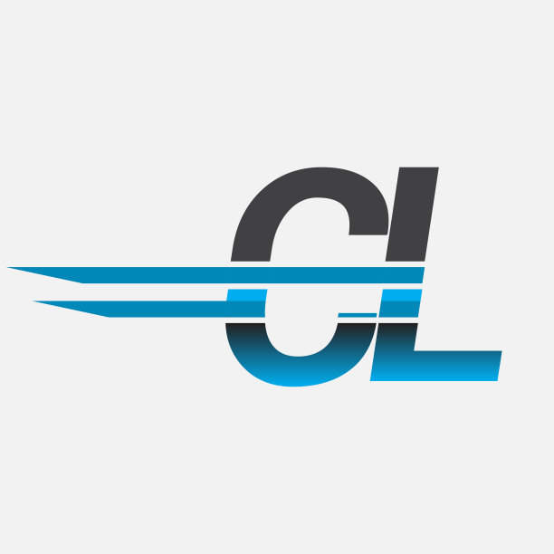 公司名称为黑色和蓝色。图片下载