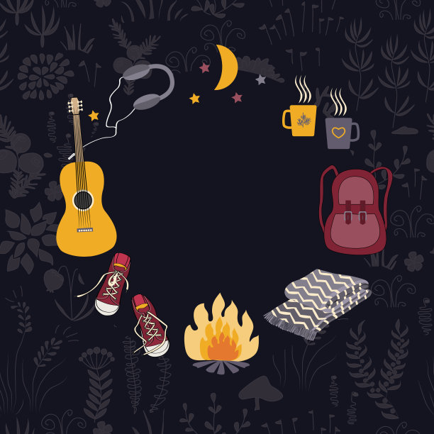 宿营框架矢量图片下载