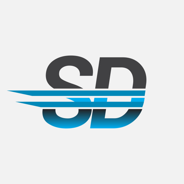 公司名称为黑色和蓝色。图片下载