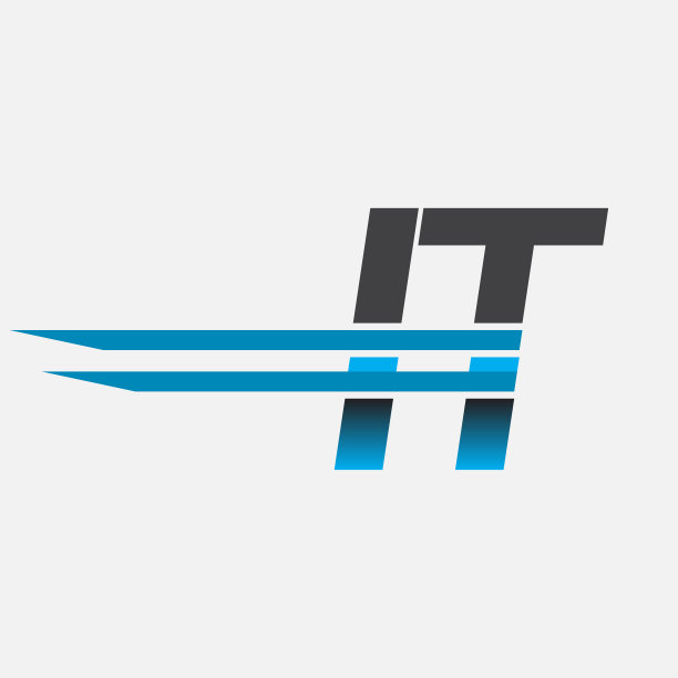 公司名称为黑色和蓝色。图片下载