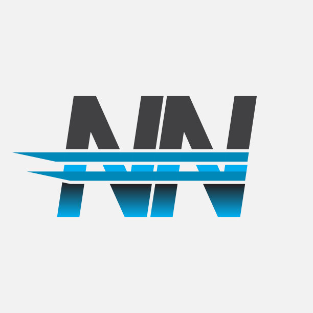 公司名称为黑色和蓝色。图片下载