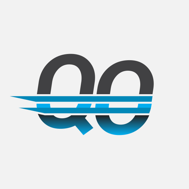 公司名称为黑色和蓝色。图片下载