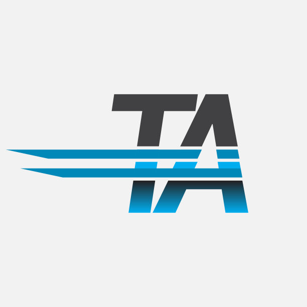 公司名称为黑色和蓝色。图片下载