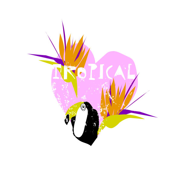 热带卡通丛林插画图片下载