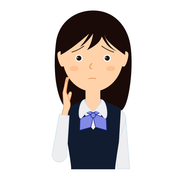 插图的一个年轻女子在业务制服。图片下载