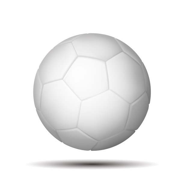 白色背景上的足球图片下载